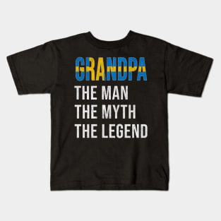 Grand Father Swede Grandpa The Man The Myth The Legend - Gift for Swede Dad With Roots From  Sweden Kids T-Shirt